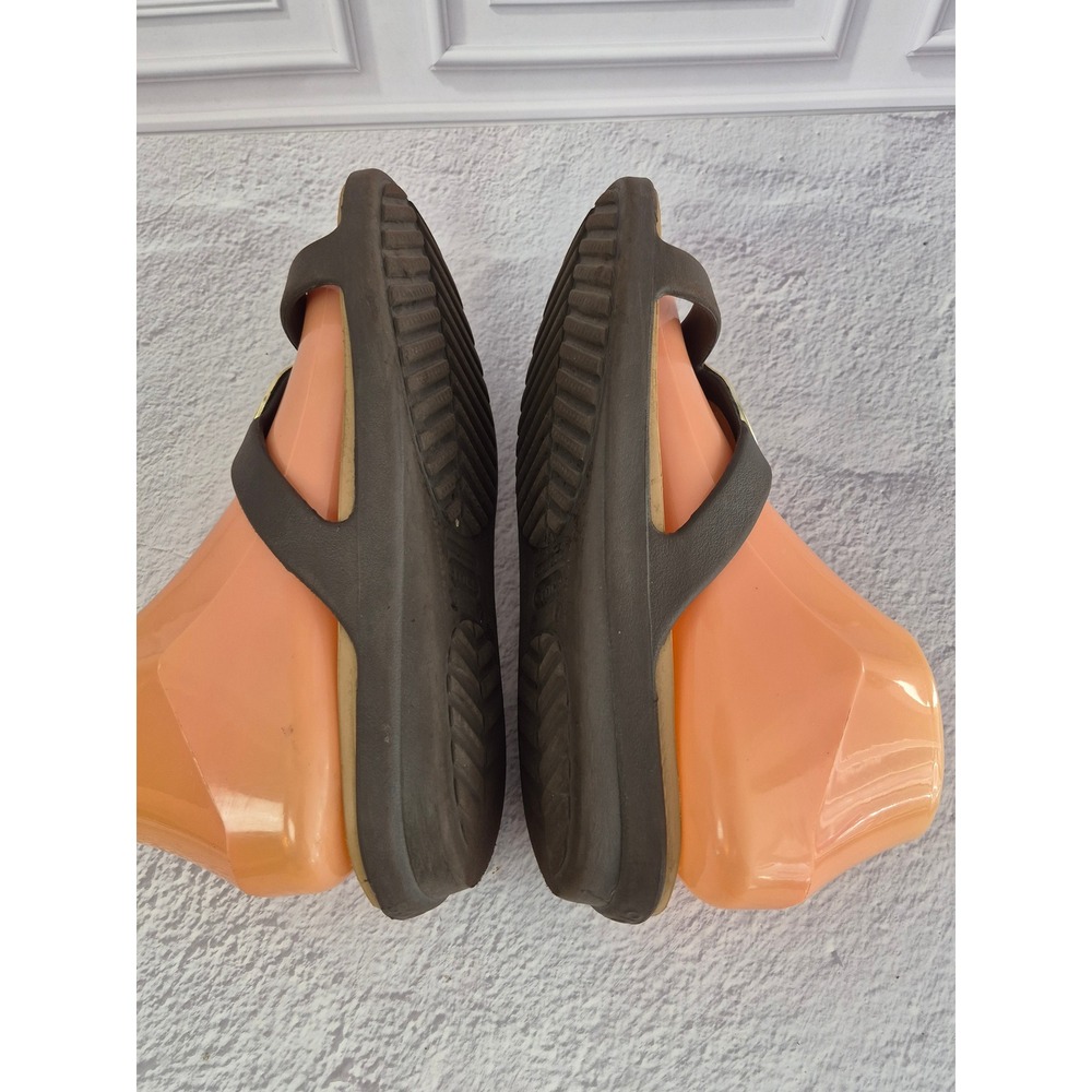 Crocs Sanrah Hammered Circle Wedge Sandals Womens 7 Espresso Brown Gold Slide - Picture 5 of 11